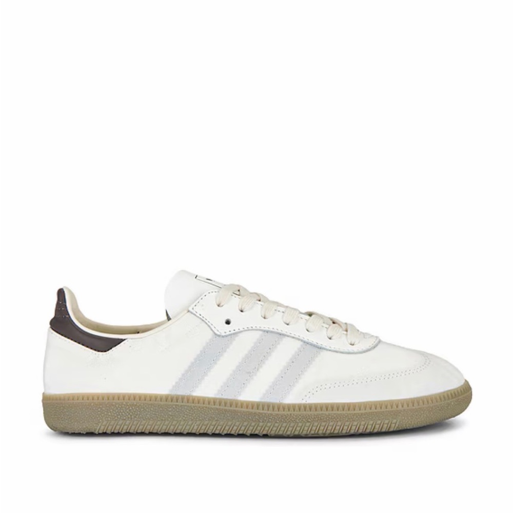 Adidas Samba Decon Sneaker in Core White, Charcoal, & Putty Beige (Women’s 8)